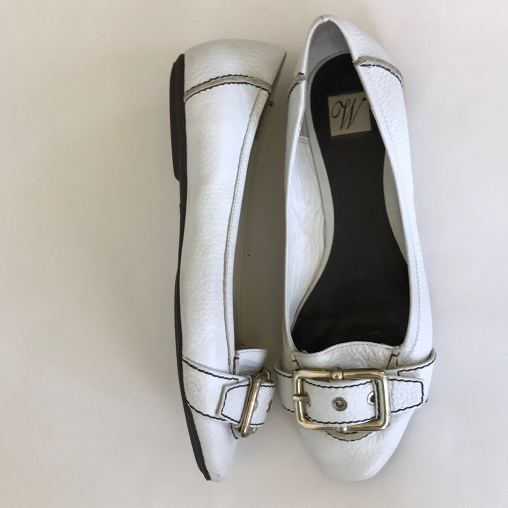Zara White Flats